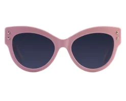 Okulary przeciwsłoneczne damskie, kocie oczy, różowe