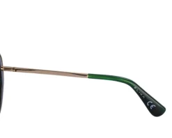 Okulary przeciwsłoneczne damskie, okrągłe, zielone