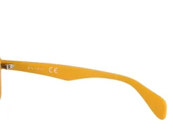 Okulary przeciwsłoneczne damskie, prostokątne, pomarańczowe