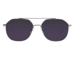 Okulary przeciwsłoneczne damskie, pilotki, srebrne