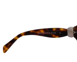 Okulary przeciwsłoneczne damskie, okrągłe, brązowe