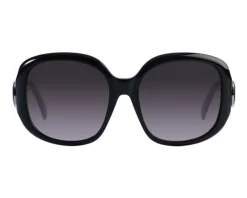 Okulary przeciwsłoneczne damskie, okrągłe, czarne