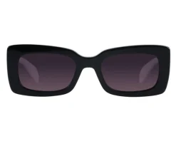 Okulary przeciwsłoneczne damskie, prostokątne, czarne