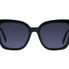 Okulary przeciwsłoneczne damskie, prostokątne, czarne