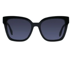 Okulary przeciwsłoneczne damskie, prostokątne, czarne