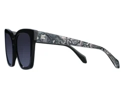 Okulary przeciwsłoneczne damskie, prostokątne, czarne