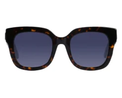 Okulary przeciwsłoneczne damskie, prostokątne, brązowe