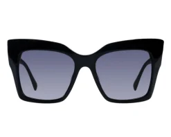 Okulary przeciwsłoneczne damskie, prostokątne, czarne