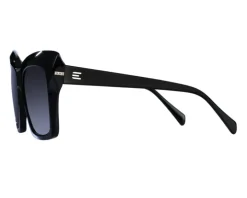 Okulary przeciwsłoneczne damskie, prostokątne, czarne