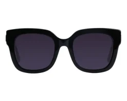 Okulary przeciwsłoneczne damskie, prostokątne, czarne