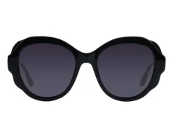 Okulary przeciwsłoneczne damskie, okrągłe, czarne