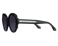 Okulary przeciwsłoneczne damskie, okrągłe, czarne