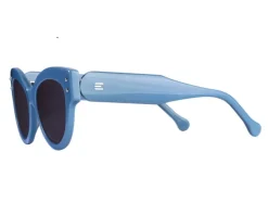 Okulary przeciwsłoneczne damskie, kocie oczy, niebieskie
