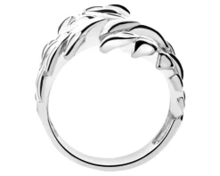 Pierścionek srebrny - liście