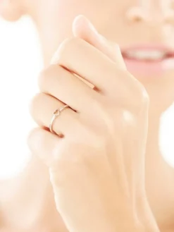 Pierścionek srebrny - serce