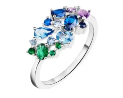 Pierścionek srebrny z cyrkoniami