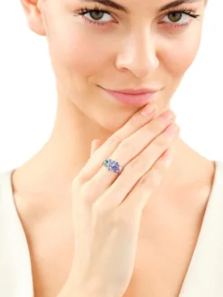 Pierścionek srebrny z cyrkoniami