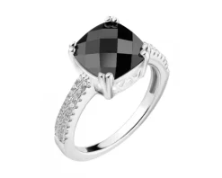 Pierścionek srebrny z cyrkoniami