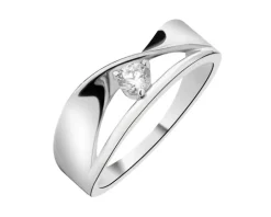 Pierścionek srebrny z cyrkonią