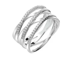 Pierścionek srebrny z cyrkoniami