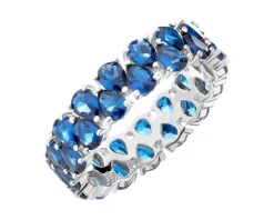 Pierścionek srebrny z cyrkoniami - Eternity