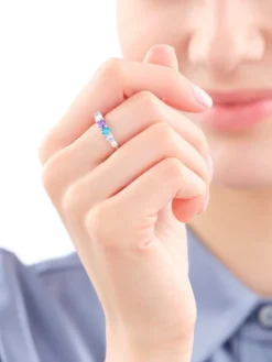 Pierścionek srebrny z cyrkoniami