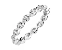 Pierścionek srebrny z cyrkoniami - Eternity