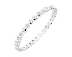 Pierścionek srebrny z cyrkoniami - Eternity