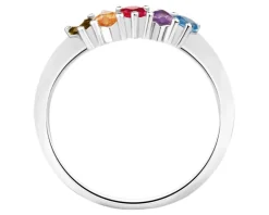 Pierścionek srebrny z cyrkoniami - serca