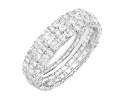 Pierścionek srebrny z cyrkoniami - Eternity