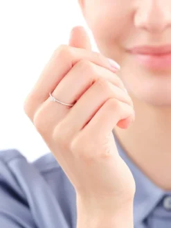 Pierścionek srebrny z cyrkoniami