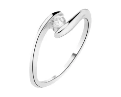 Pierścionek srebrny z cyrkonią