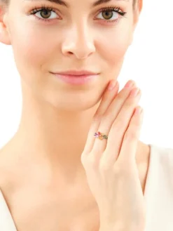 Pierścionek srebrny z cyrkoniami