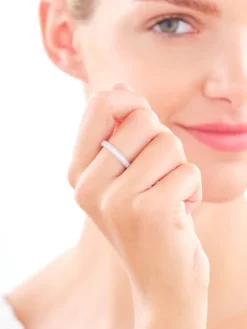 Pierścionek srebrny z cyrkoniami - Eternity