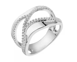 Pierścionek srebrny z cyrkoniami