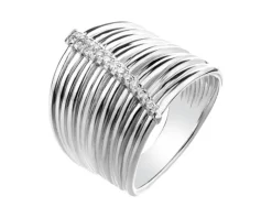 Pierścionek srebrny z cyrkoniami