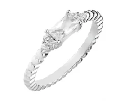 Pierścionek srebrny z cyrkoniami