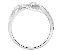 Pierścionek srebrny z cyrkonami