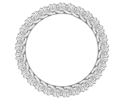 Pierścionek z białego złota z brylantami laboratoryjnymi - Eternity - 0,93 ct - próba 585