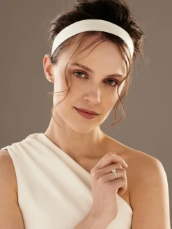 Pierścionek z białego złota z diamentami - 1,20 ct - próba 750