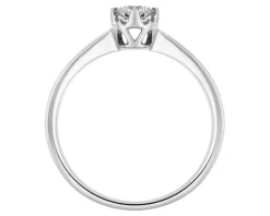 Pierścionek z białego złota z brylantem - 0,23 ct - próba 750