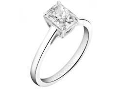 Pierścionek z białego złota z diamentem laboratoryjnym - 1,00 ct - próba 750