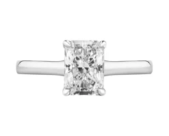 Pierścionek z białego złota z diamentem laboratoryjnym - 1,00 ct - próba 750