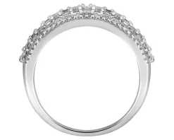 Pierścionek z białego złota z diamentami - 0,98 ct - próba 585
