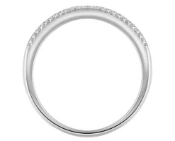 Pierścionek z białego złota z brylantami i szafirami - próba 585