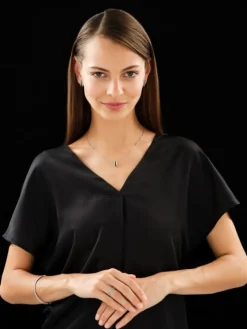 Pierścionek z białego złota z brylantami i szafirami - próba 585