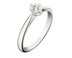 Pierścionek z białego złota z brylantem - 0,08 ct - próba 585