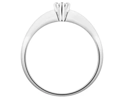 Pierścionek z białego złota z brylantem - 0,06 ct - próba 585