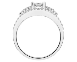 Pierścionek z białego złota z diamentami - 1,00 ct - próba 585