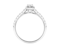 Pierścionek z białego złota z diamentami - SI2/H - 0,61 ct - próba 585